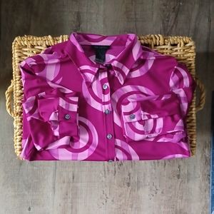 THE LIMITED, Groovy Purple Button Down